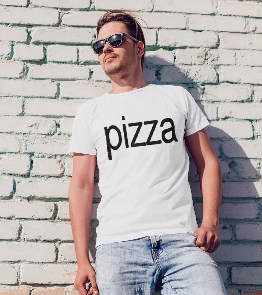 Pizza 2025 Text Trendy Urban Style T-Shirt
