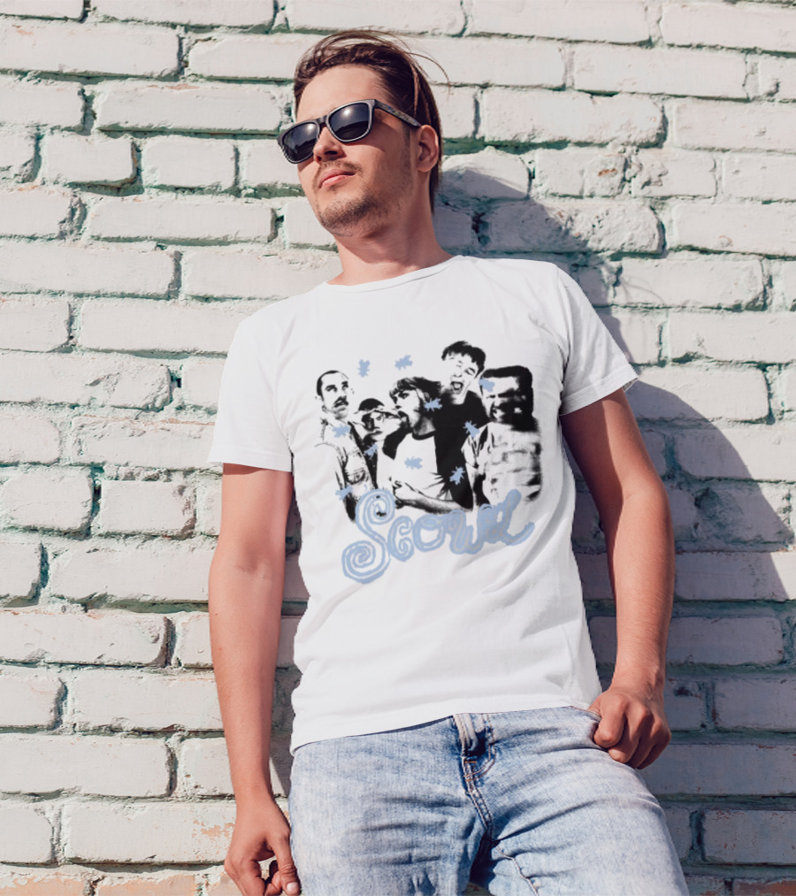 Scowl Punk Band Members Silhouettes With Stars T-Shirt