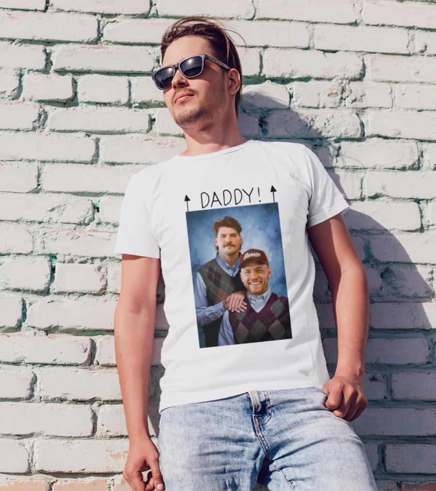 Bussin With The Boys Daddy Vertical Argyle Sweater Duo T-Shirt