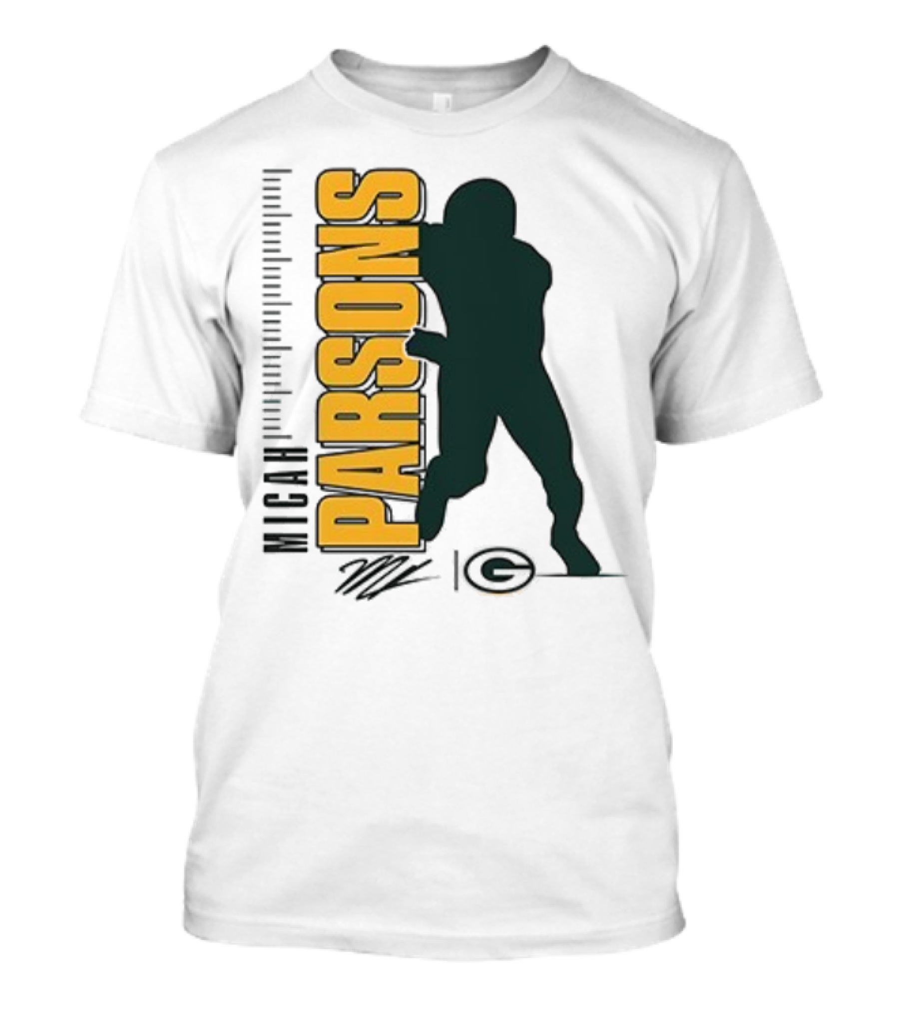Green Bay Packers Micah Parsons Signature Silhouette T-Shirt