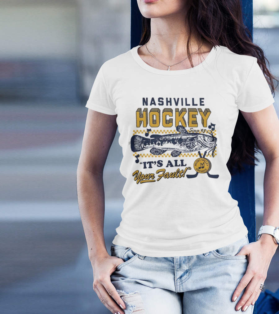 Nashville Hockey It's All Your Fault Mustard Catfish Music Valley Archive T-Shirt