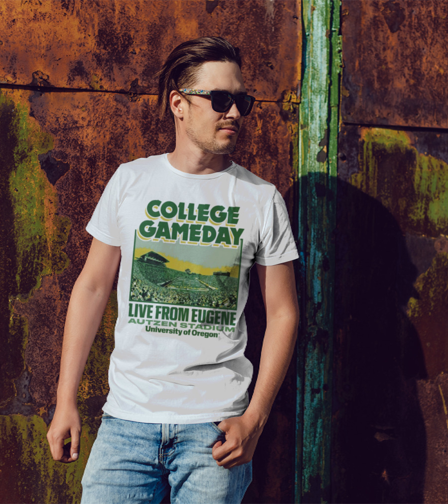 College GameDay Live From Eugene Autzen Stadium University Of Oregon T-Shirt
