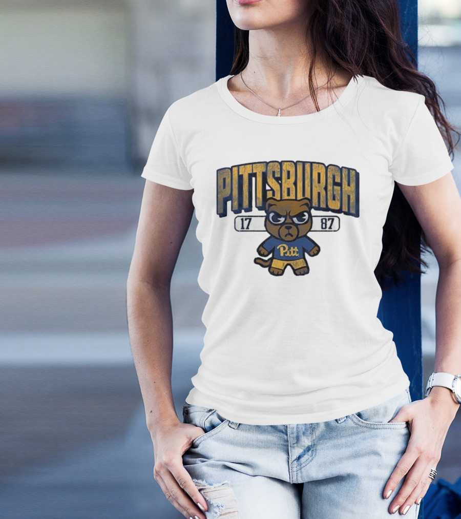 Pittsburgh Panthers 1787 Pitt Tokyodaichi Collaboration Bear T-Shirt