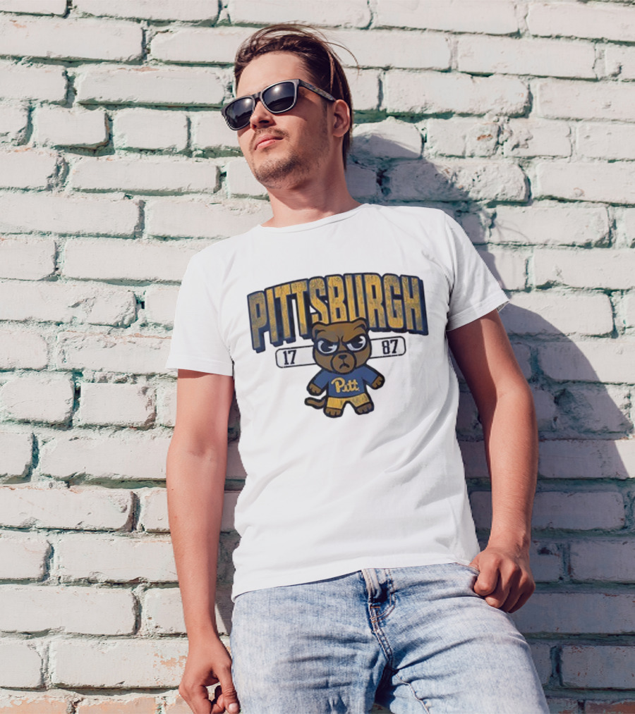 Pittsburgh Panthers 1787 Pitt Tokyodaichi Collaboration Bear T-Shirt