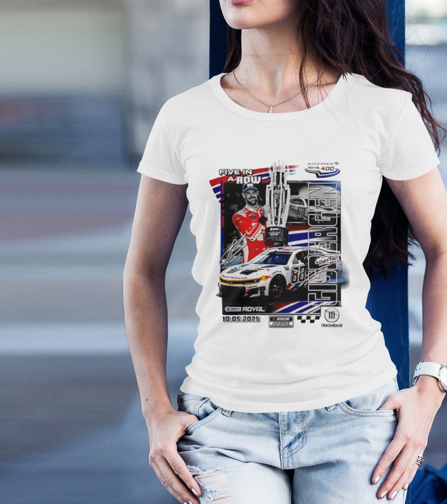 Shane Van Gisbergen NASCAR Cup Series Win Five In A Row 2025 Bank Of America ROVAL 400 T-Shirt