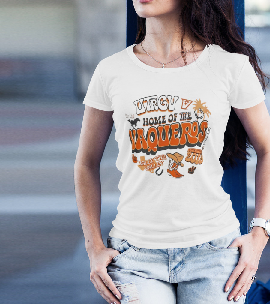 UTRGV Vaqueros V’s Up Home Of The Vaqueros Established 2015 T-Shirt