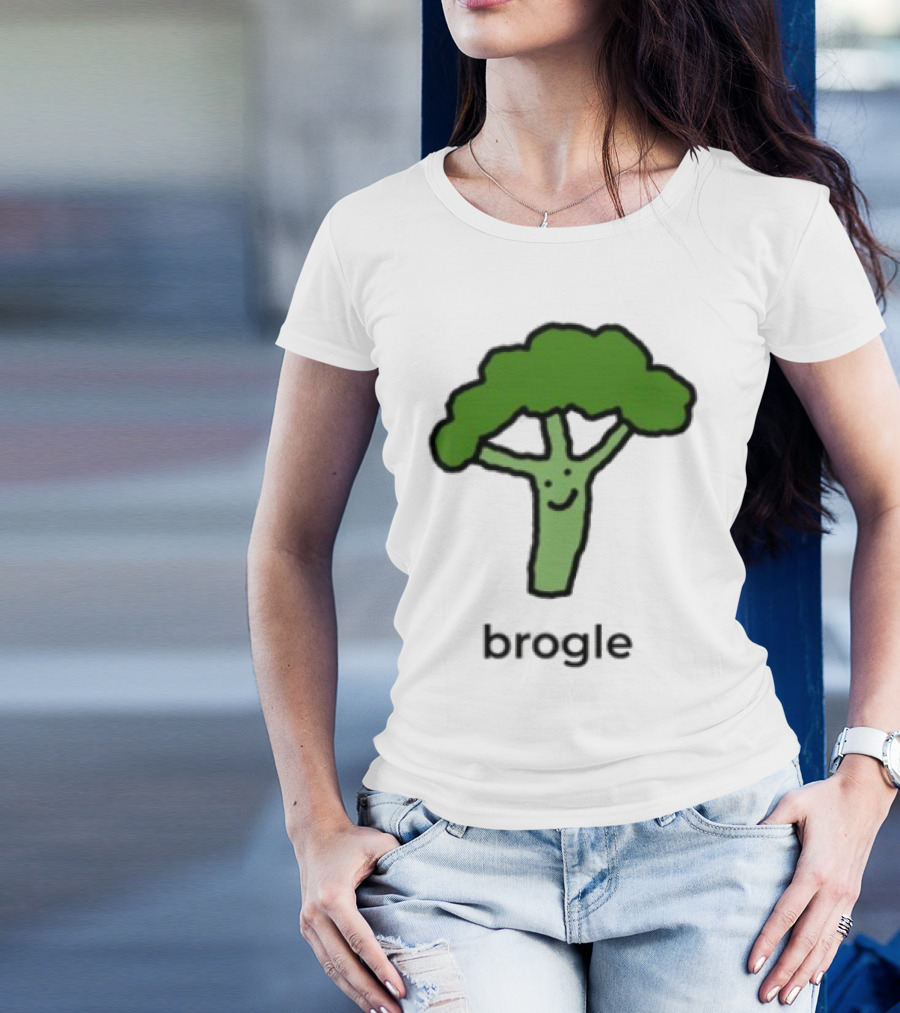Dalesbits Brogle Happy Broccoli Pun T-Shirt