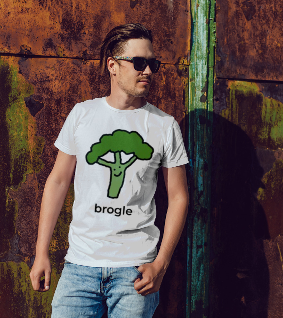Dalesbits Brogle Happy Broccoli Pun T-Shirt