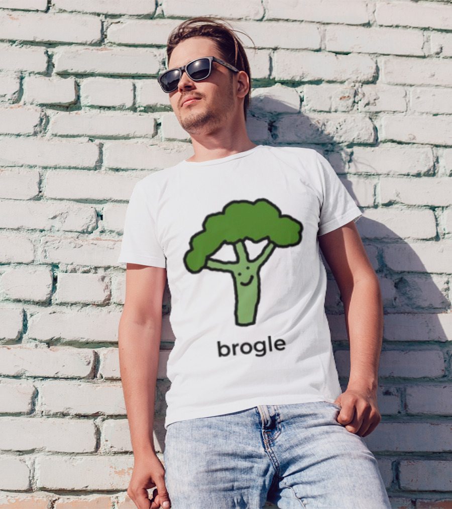 Dalesbits Brogle Happy Broccoli Pun T-Shirt