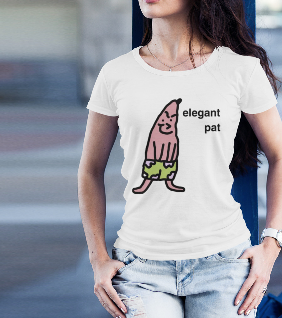 Elegant Pat Character Green Shorts Pose T-Shirt