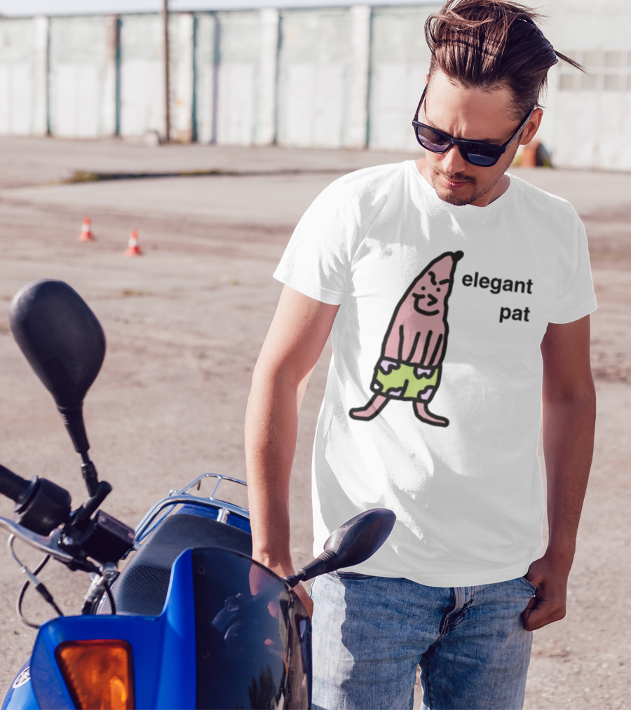 Elegant Pat Character Green Shorts Pose T-Shirt