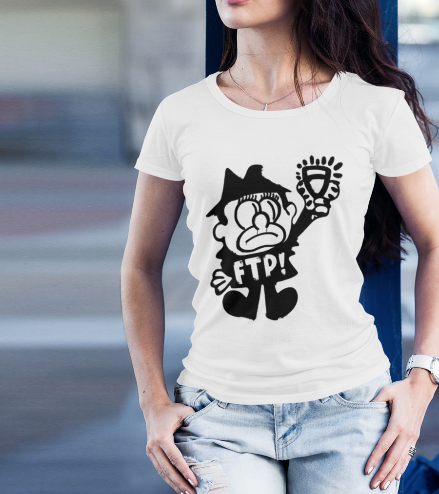 Ftp Slawn Character Holding Light Bulb T-Shirt