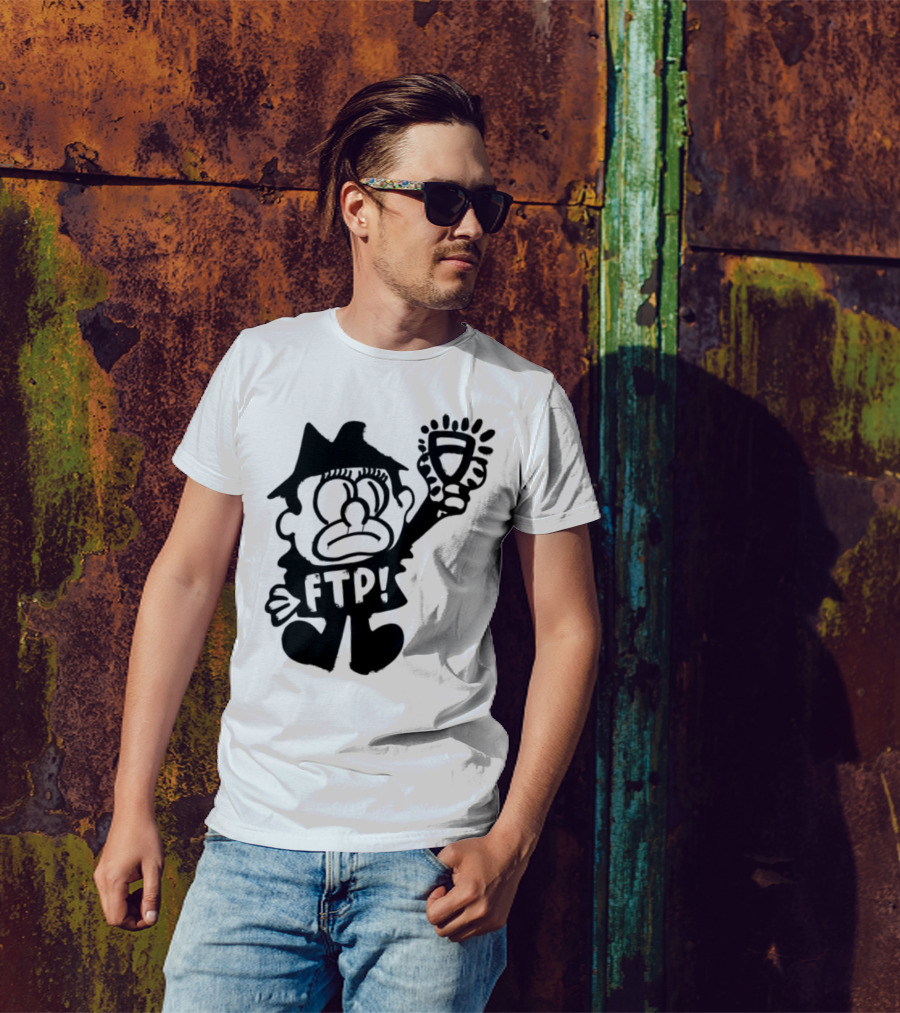 Ftp Slawn Character Holding Light Bulb T-Shirt