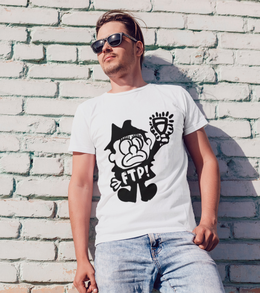 Ftp Slawn Character Holding Light Bulb T-Shirt