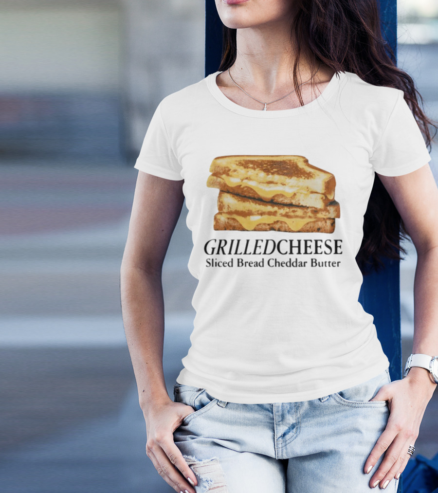 Grilled Cheese Sliced Bread Cheddar Butter Stack T-Shirt