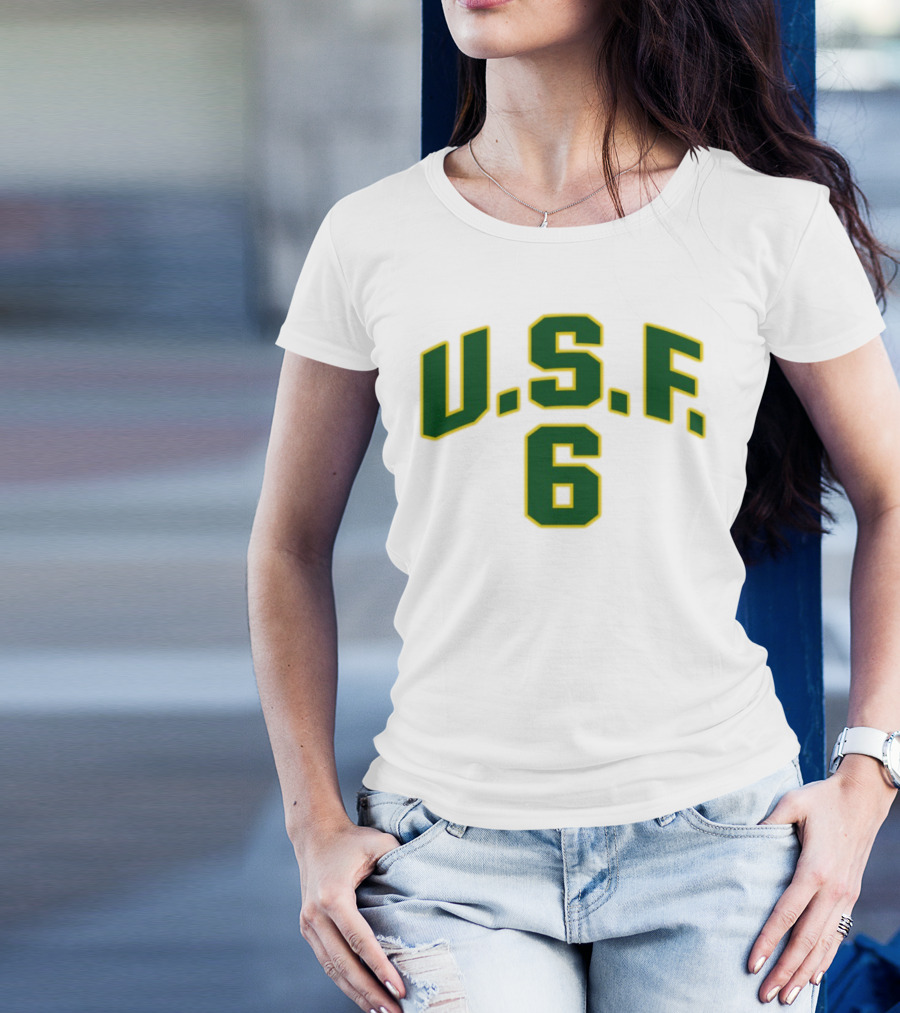 Kevin Garnett U.S.F 6 Basketball Number Retro Style T-Shirt