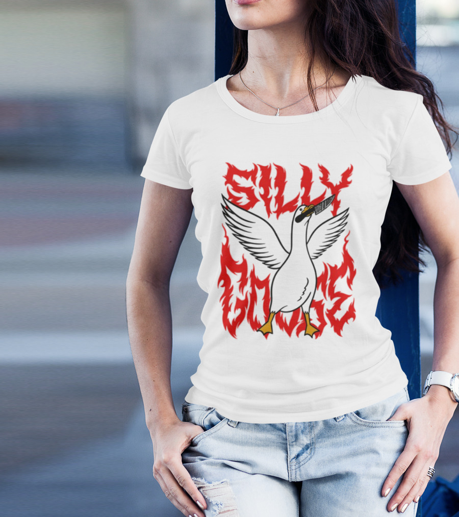 Silly Goose Tragic Girls Flame Style T-Shirt