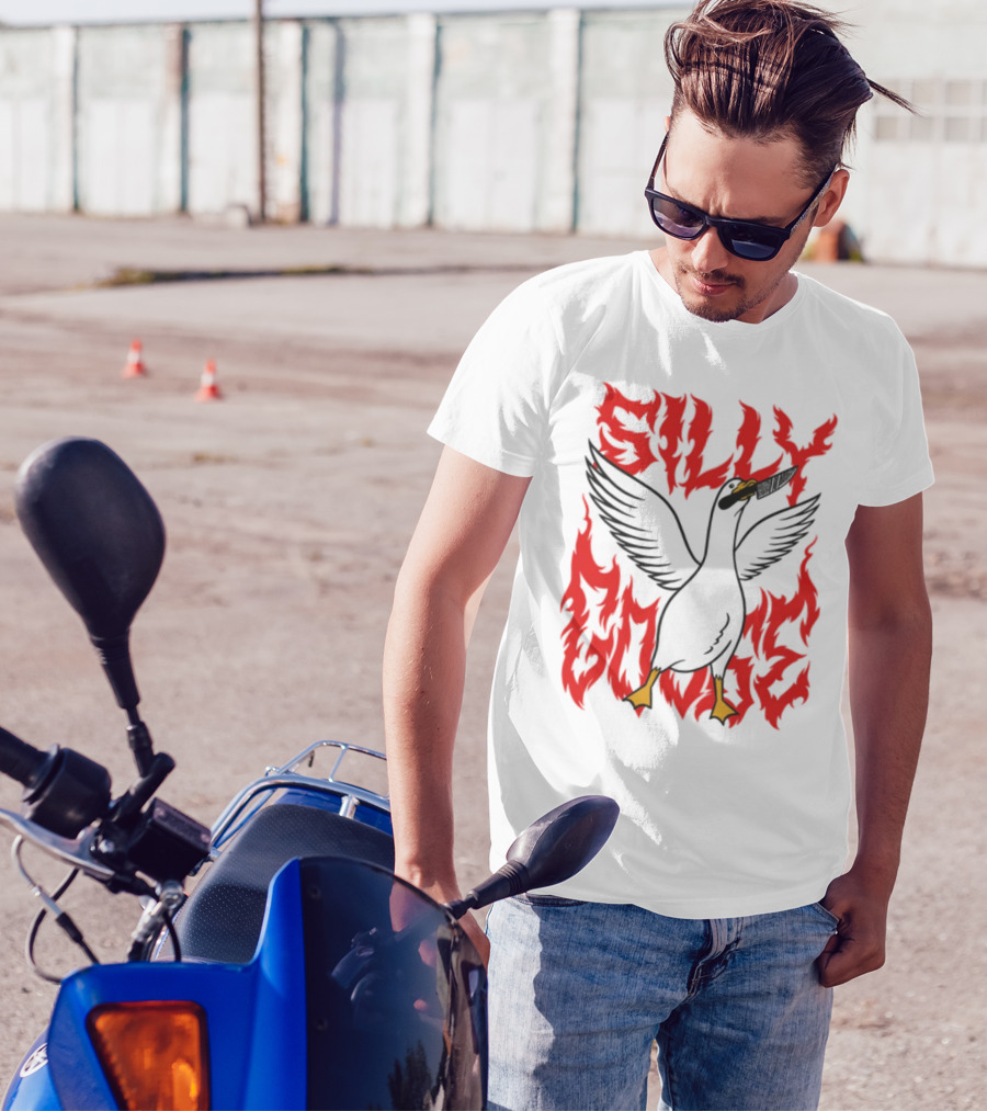 Silly Goose Tragic Girls Flame Style T-Shirt