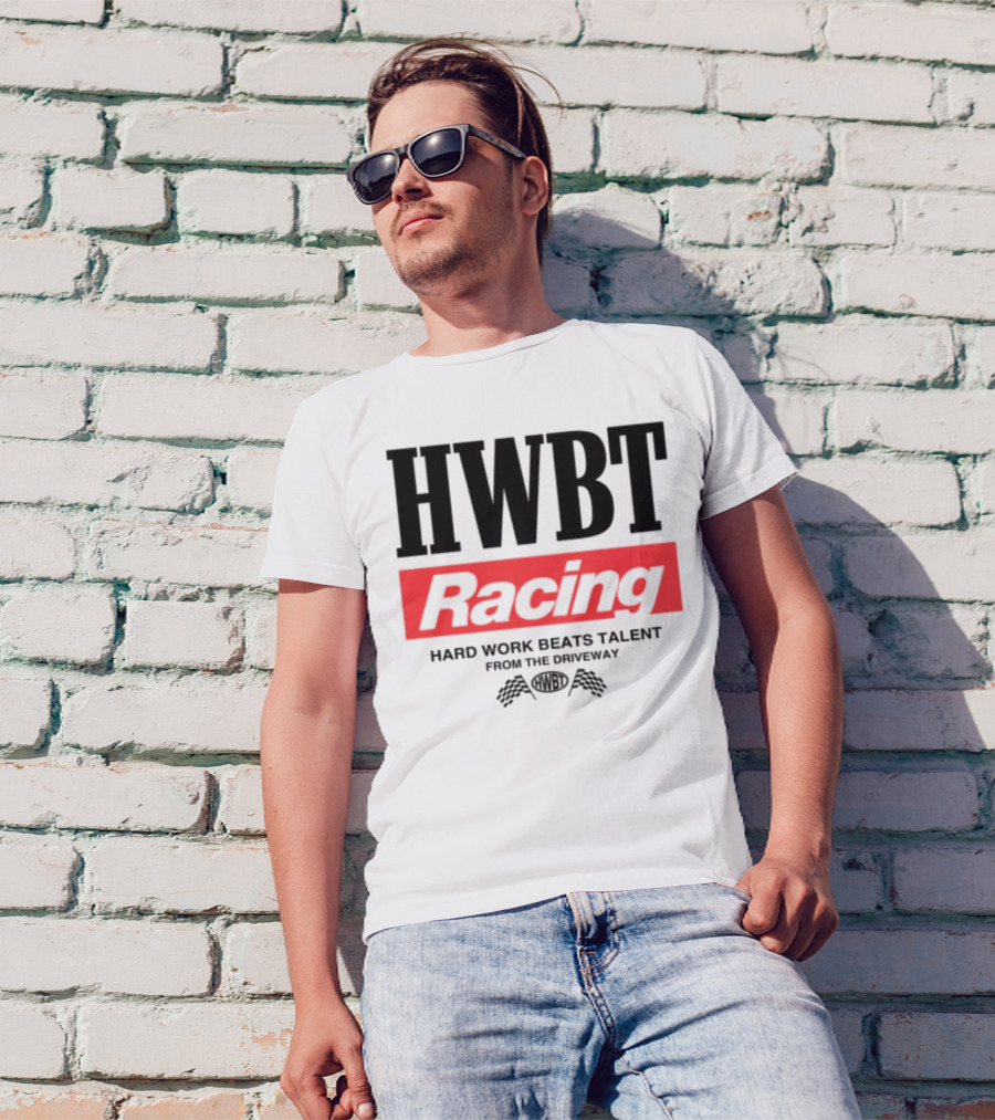 HWBT Racing Hard Work Beats Talent From The Driveway Smoke T-Shirt
