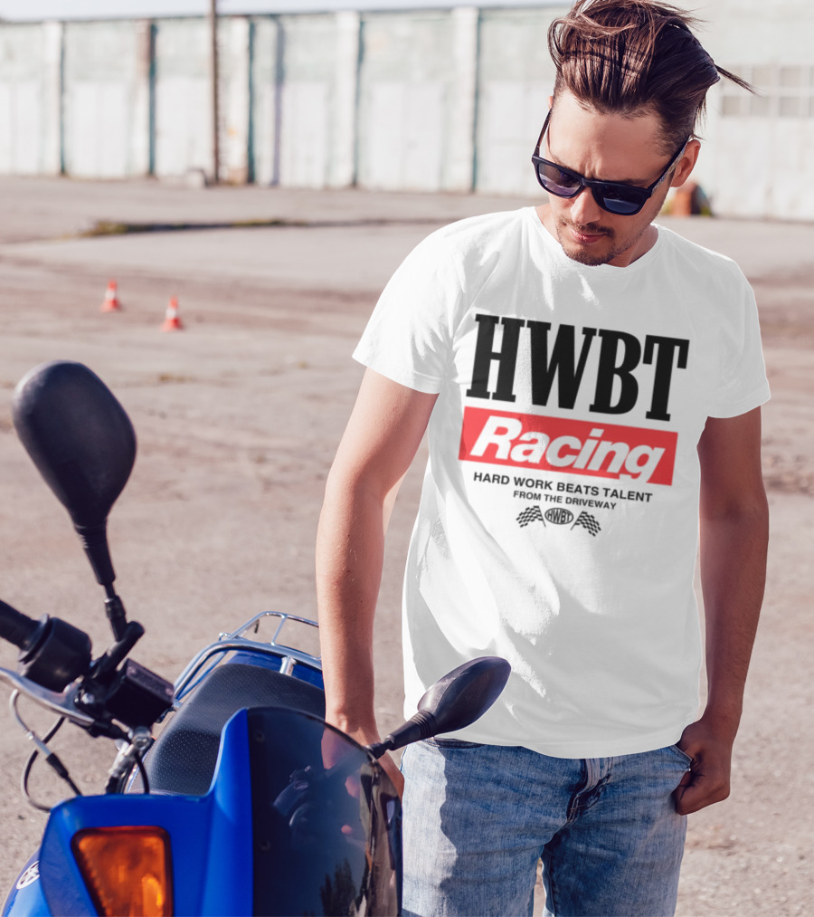 HWBT Racing Hard Work Beats Talent From The Driveway Smoke T-Shirt