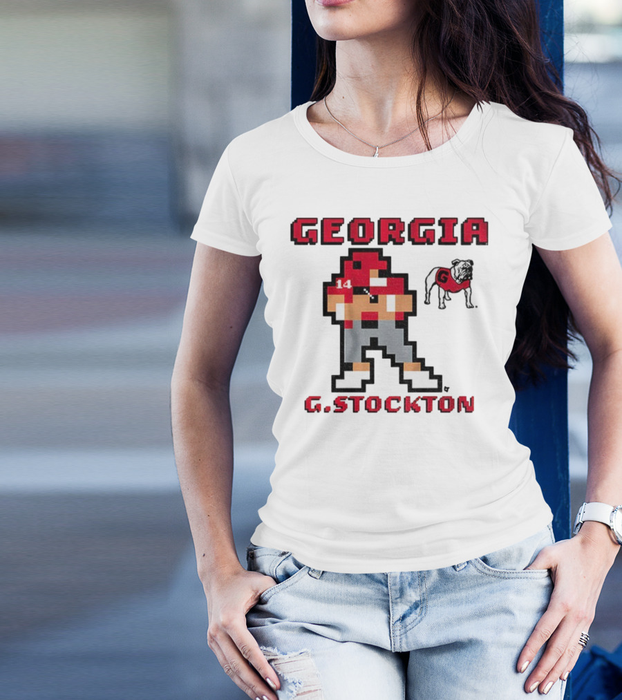 Gunner Stockton Georgia 8-Bit Retro Georgia Bulldogs G.Stockton 2025 T-Shirt