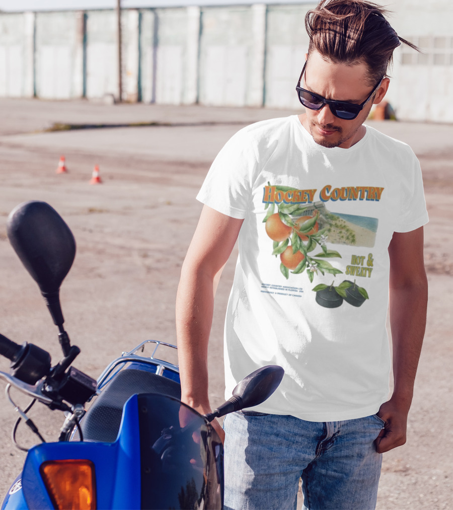 Hockey Country Hot And Sweaty Orange Grove Beach Palms T-Shirt
