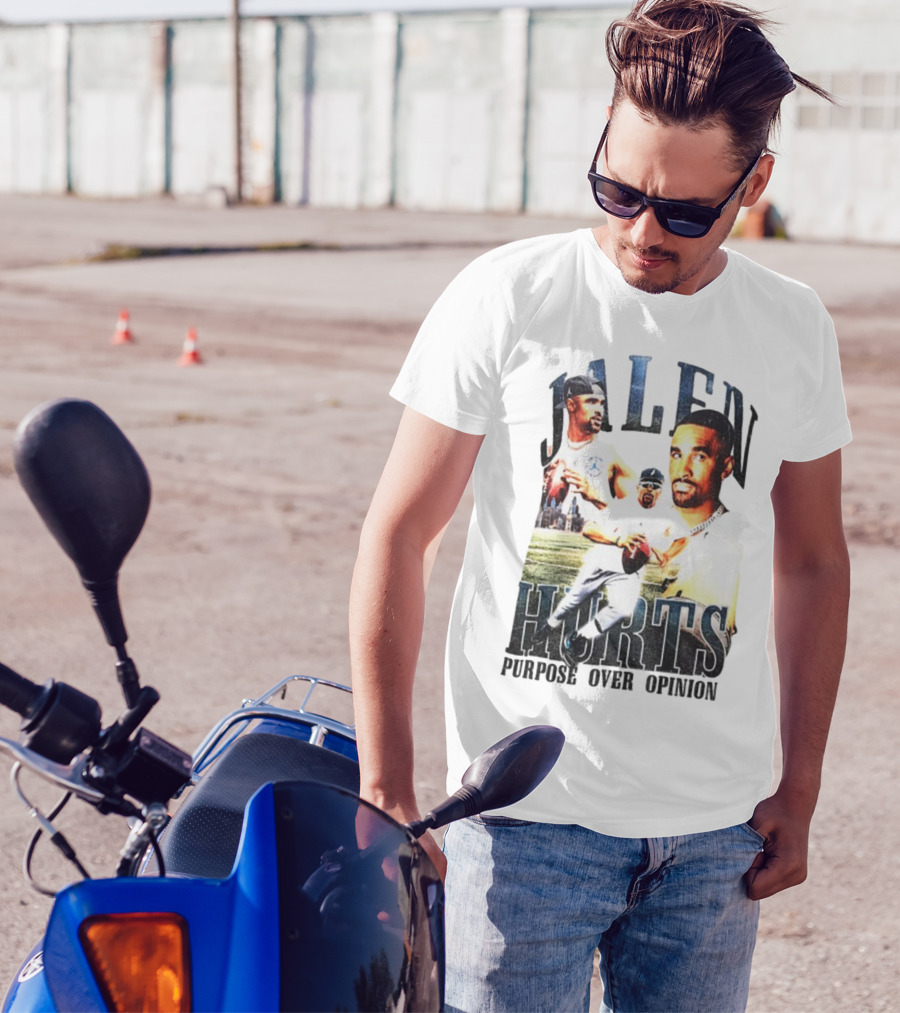 Jalen Hurts Purpose Over Opinion Philadelphia Eagles Super Bowl NFL T-Shirt
