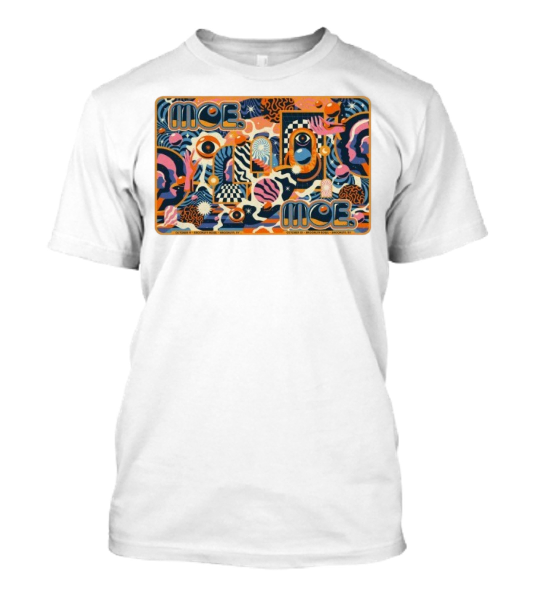 Moe. October 9-10 2025 Brooklyn Bowl NY Psychedelic Abstract Art T-Shirt