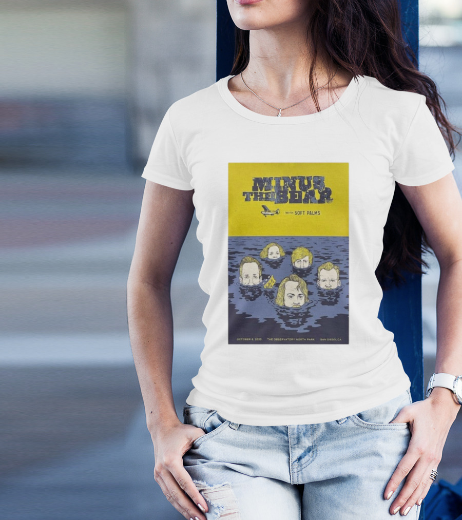 Minus The Bear With Soft Palms San Diego The Observatory North Park October 8 2025 T-Shirt