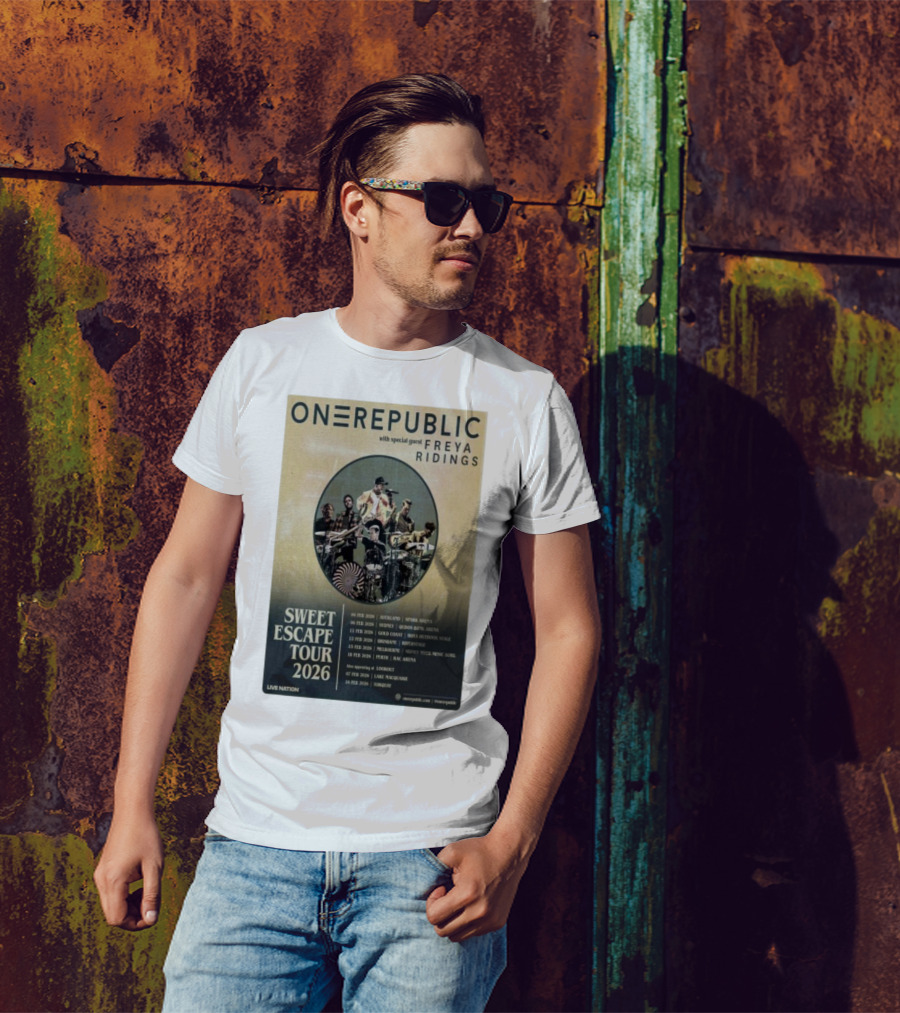 ONEREPUBLIC Sweet Escape Tour Australia New Zealand 2026 Special Guest Freya Ridings T-Shirt