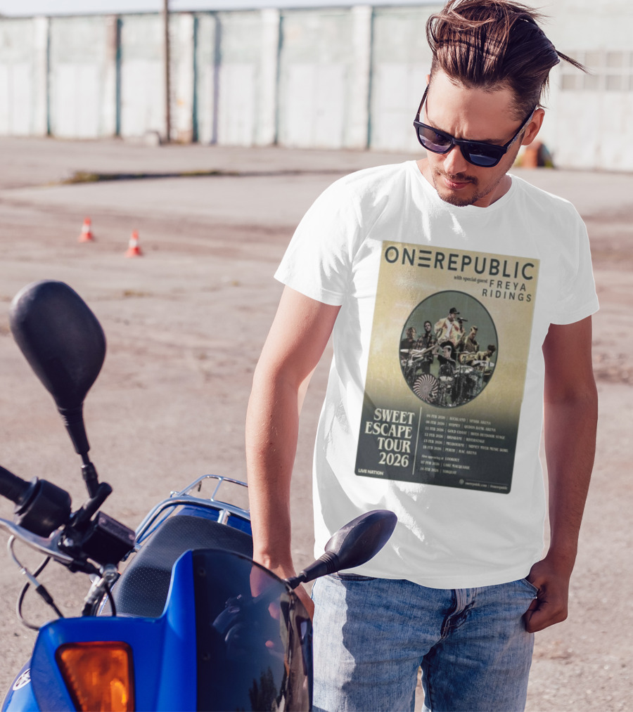 ONEREPUBLIC Sweet Escape Tour Australia New Zealand 2026 Special Guest Freya Ridings T-Shirt