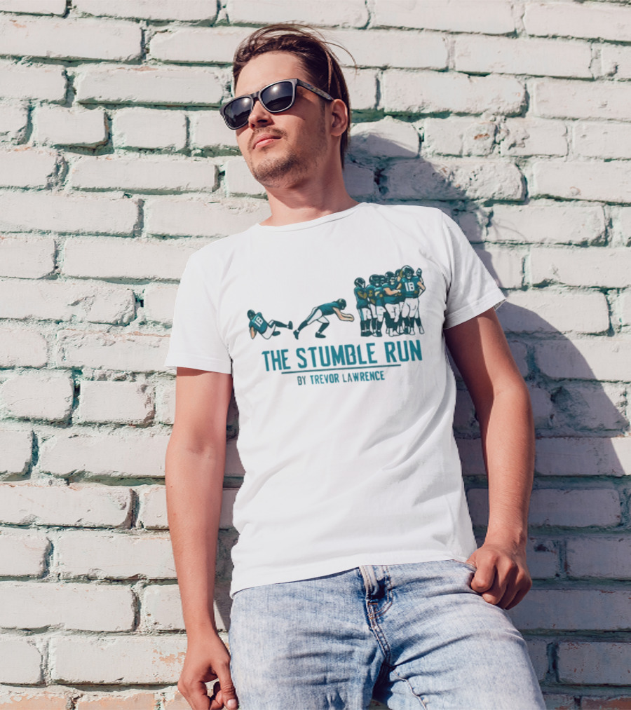 The Stumble Run By Trevor Lawrence Jacksonville Jaguars Football 2025 T-Shirt
