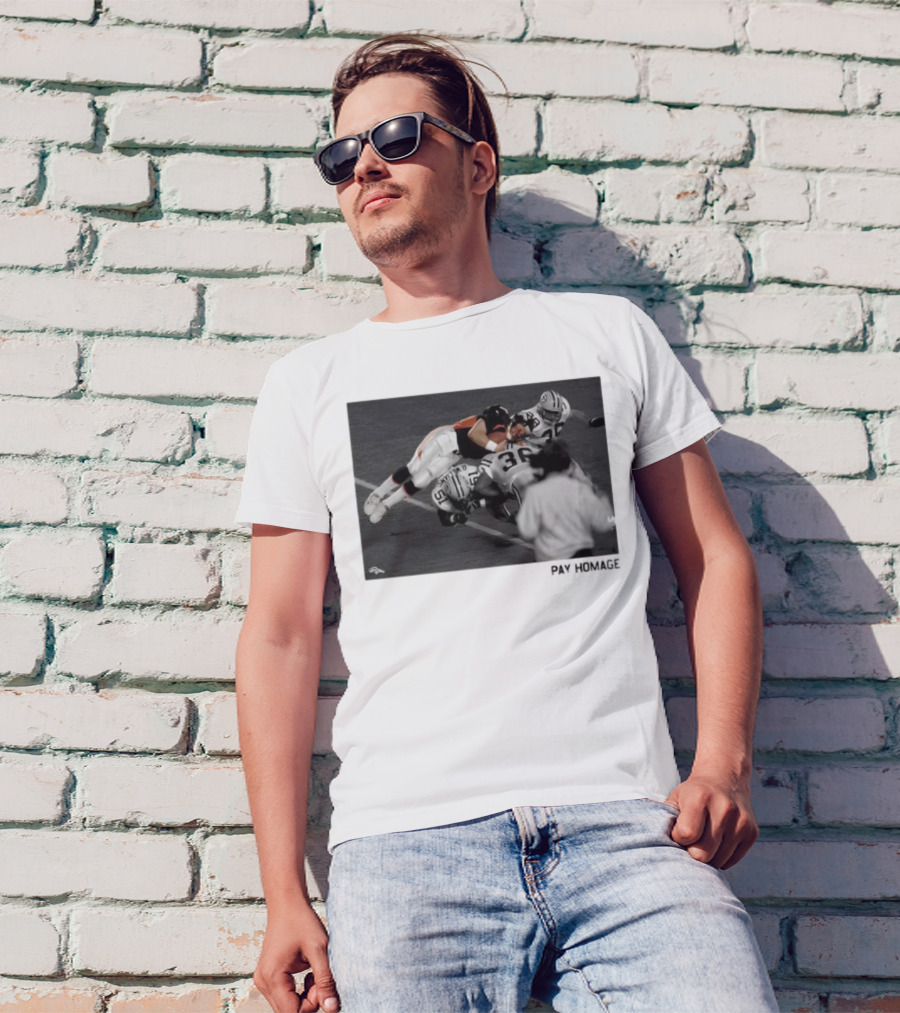 Denver Broncos John Elway Ash Pay Homage Iconic Football Moment T-Shirt