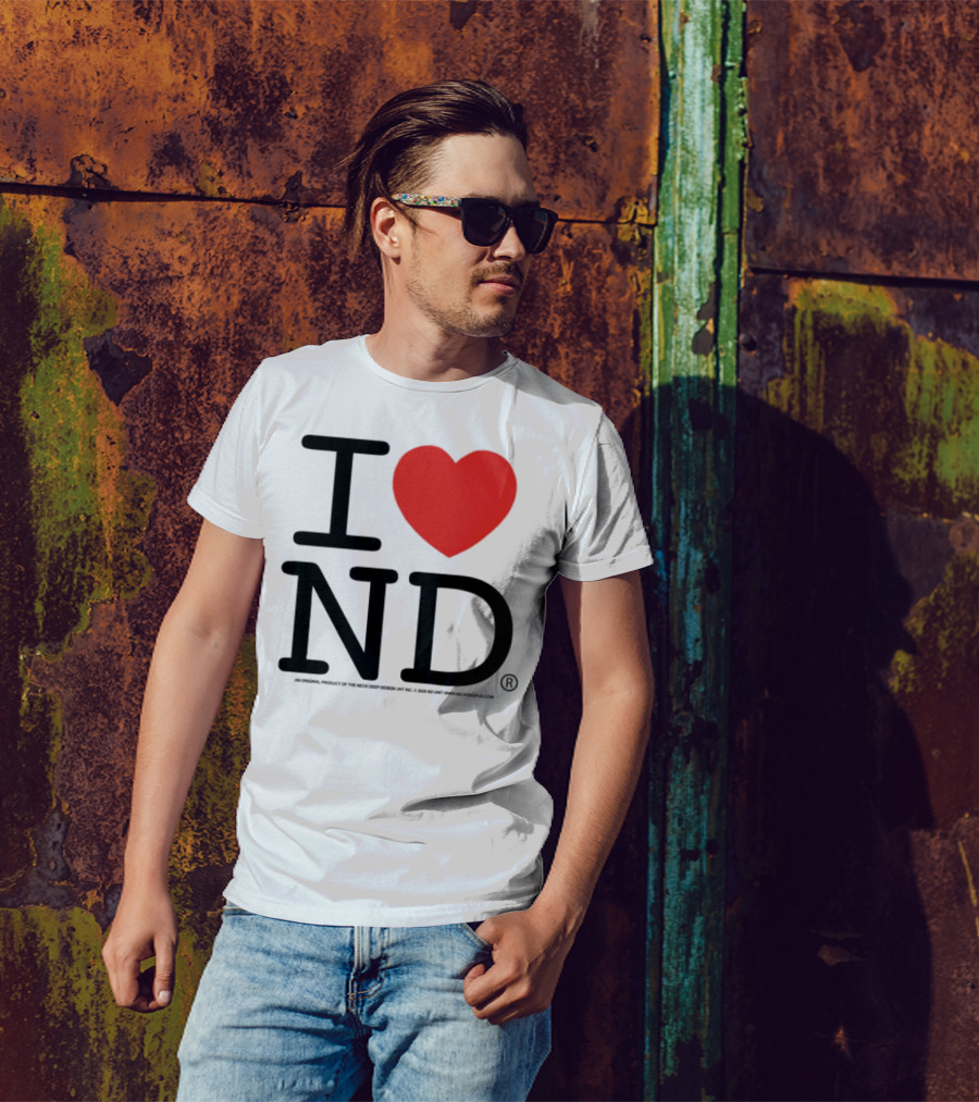 I Heart ND Red Heart Graphic T-Shirt