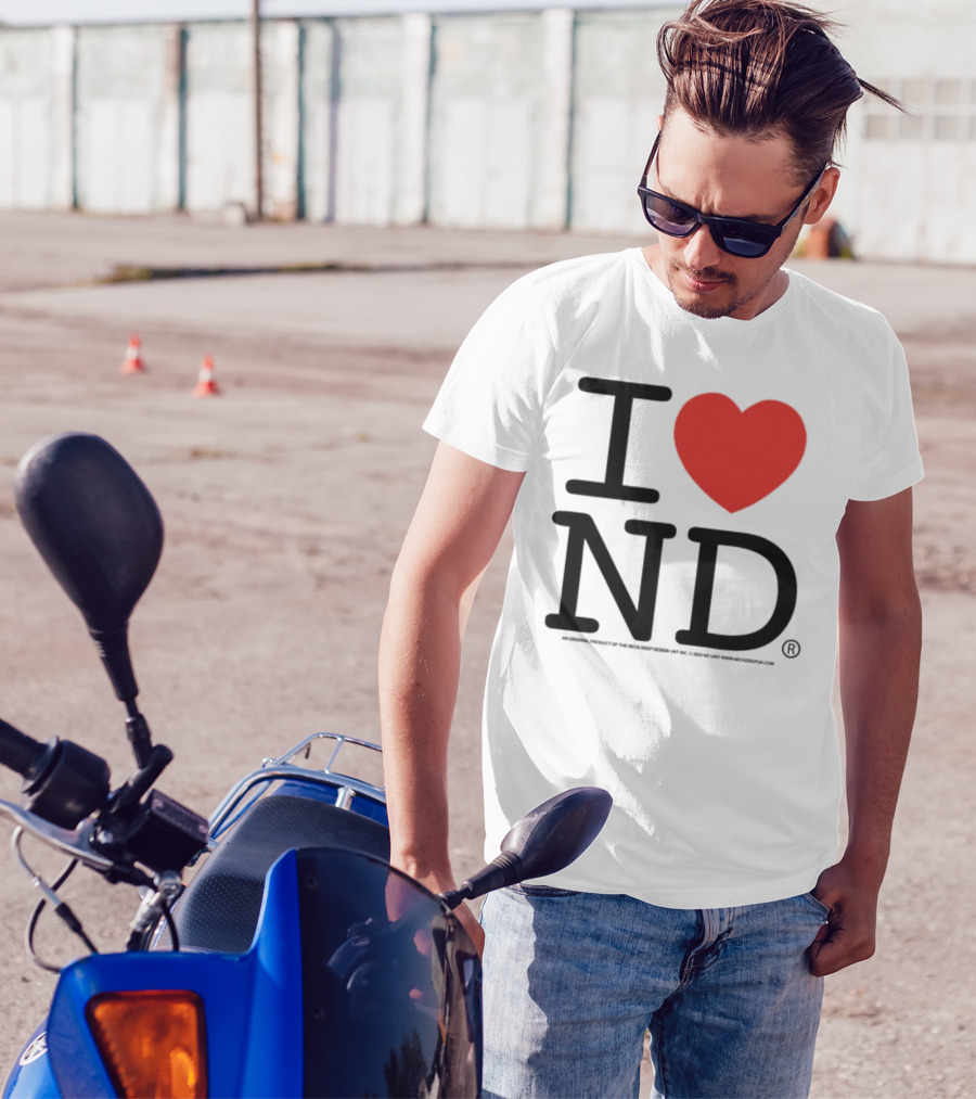 I Heart ND Red Heart Graphic T-Shirt