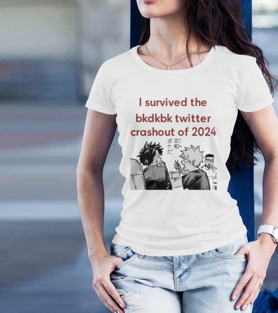 I Survived The Bkdkbk Twitter Crashout Of 2024 Manga Style Duo Scene T-Shirt