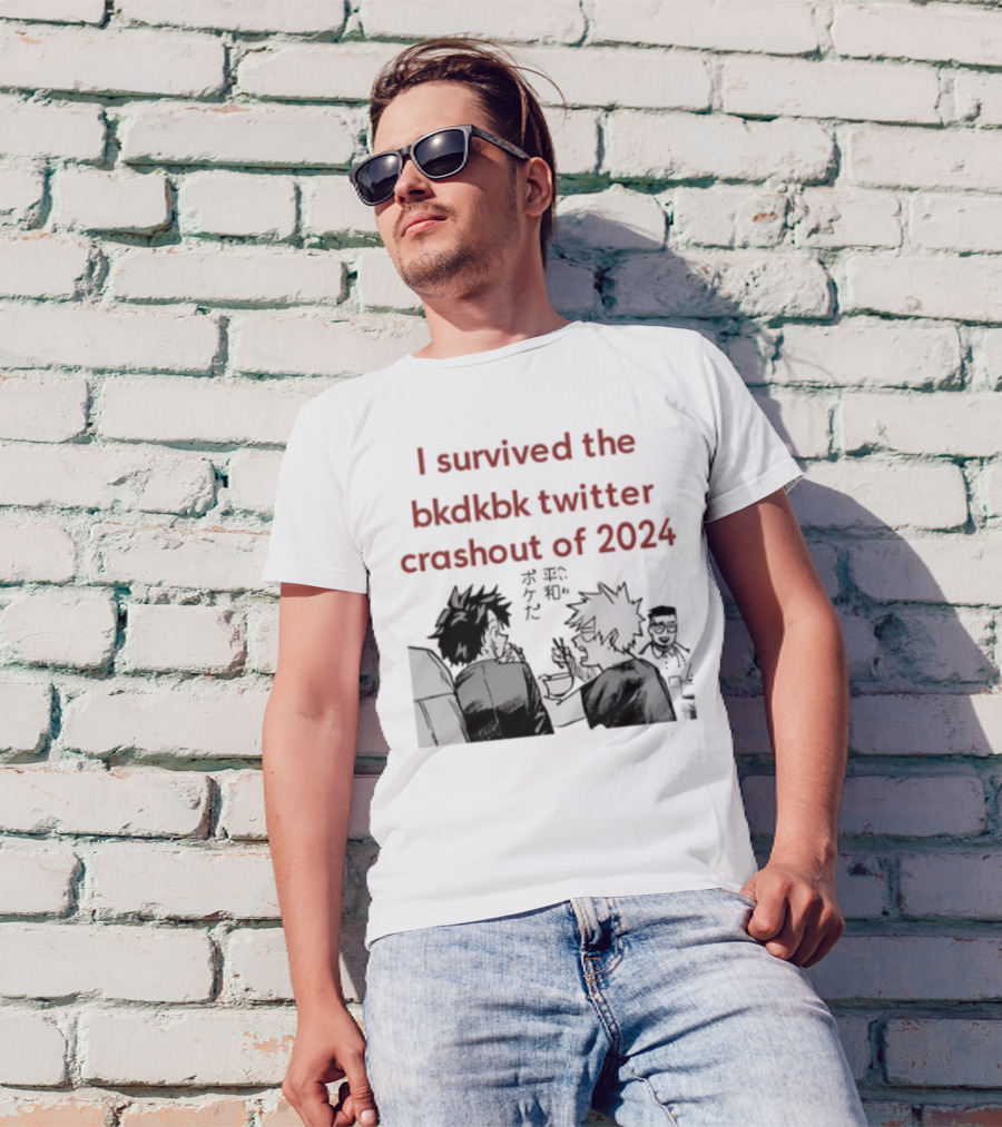 I Survived The Bkdkbk Twitter Crashout Of 2024 Manga Style Duo Scene T-Shirt