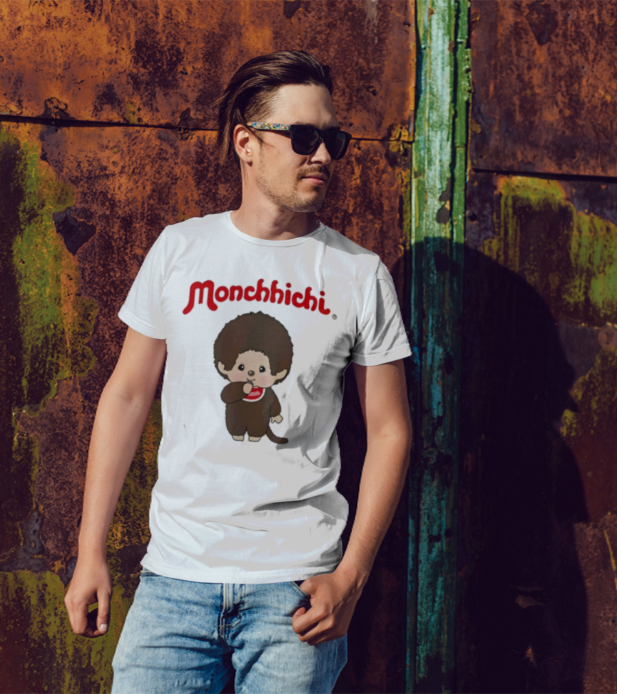 Monchhichi Cute Stance Fluffy Little Guy Character T-Shirt