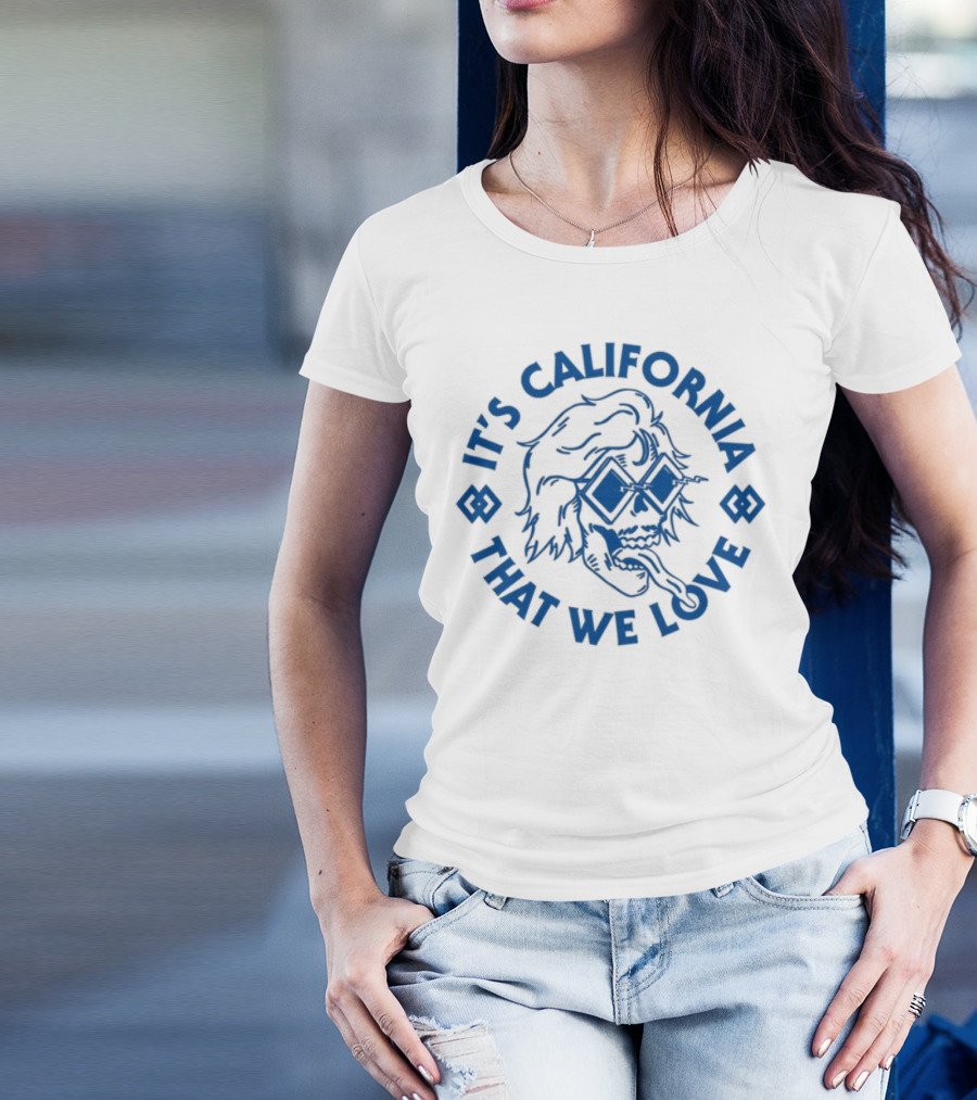 It's California That We Love Blues Sunglasses Graphics Brooksnielsen T-Shirt