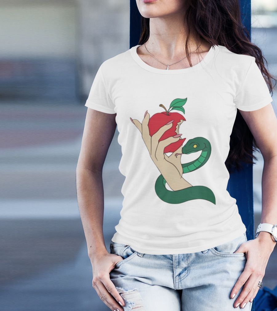 Eve Was Framed Ewf Colorful Snake And Apple T-Shirt