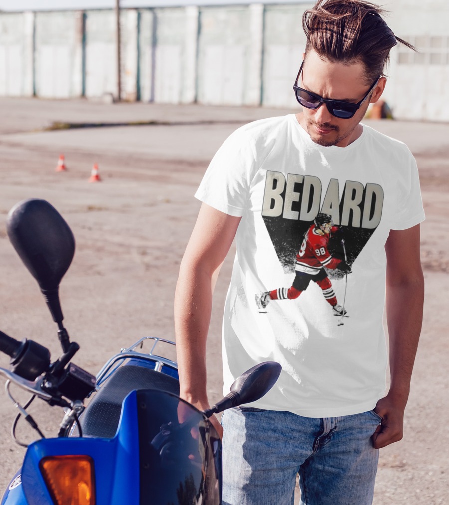 Bedard 98 Chicago Hockey Player Red Jersey T-Shirt