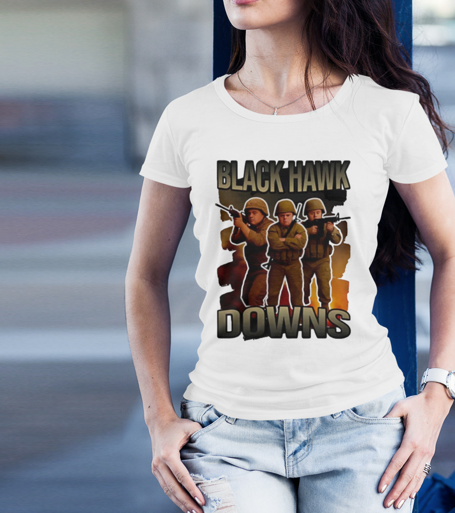 Black Hawk Downs Movie Parody Soldiers T-Shirt