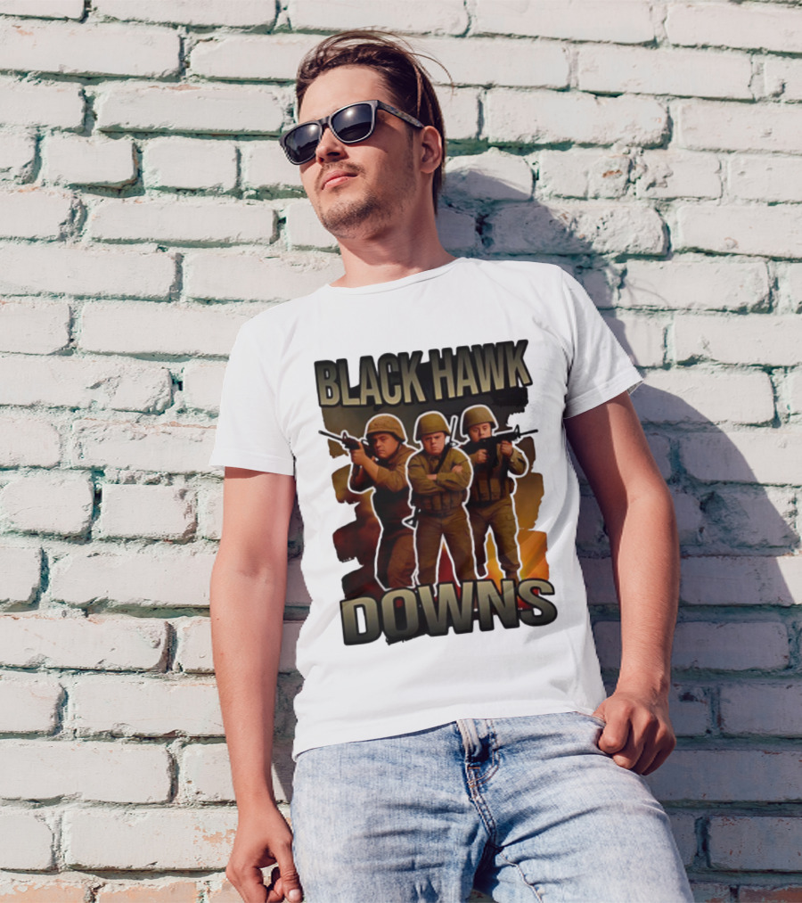 Black Hawk Downs Movie Parody Soldiers T-Shirt