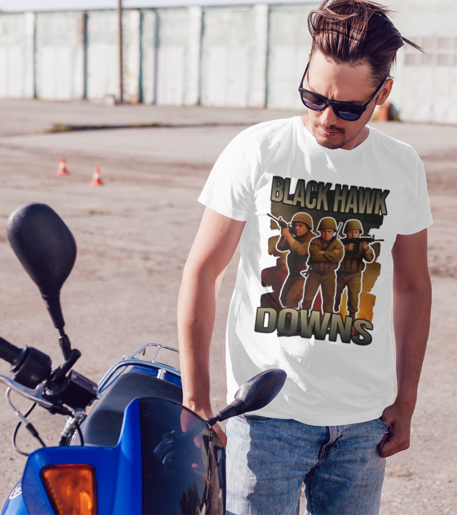 Black Hawk Downs Movie Parody Soldiers T-Shirt