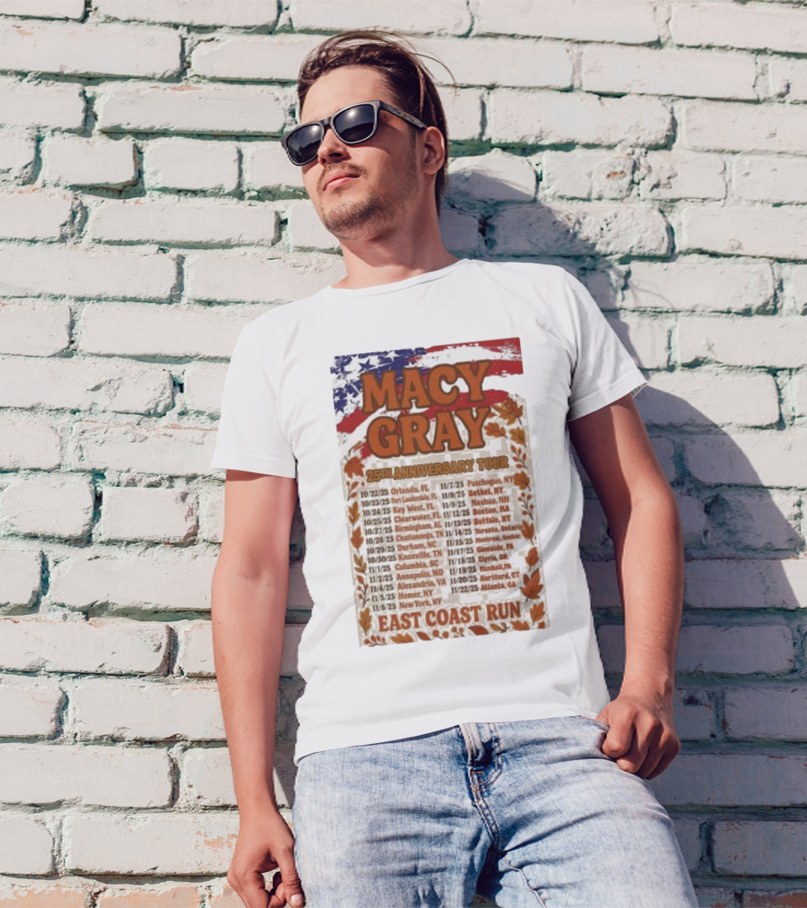 Macy Gray 25th Anniversary Tour 2025 East Coast Run Dates T-Shirt