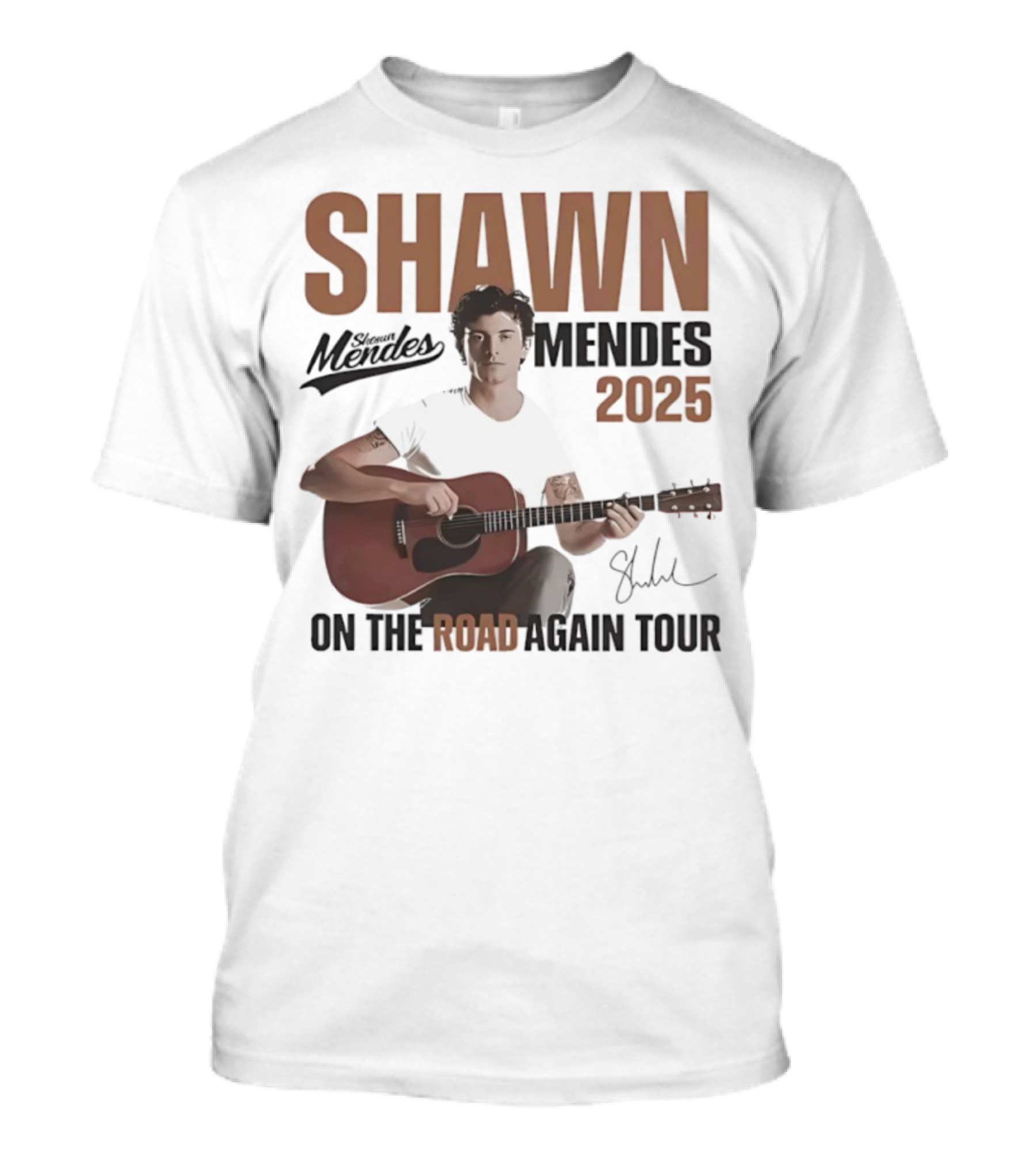 Shawn Mendes 2025 On The Road Again Tour Signature T-Shirt