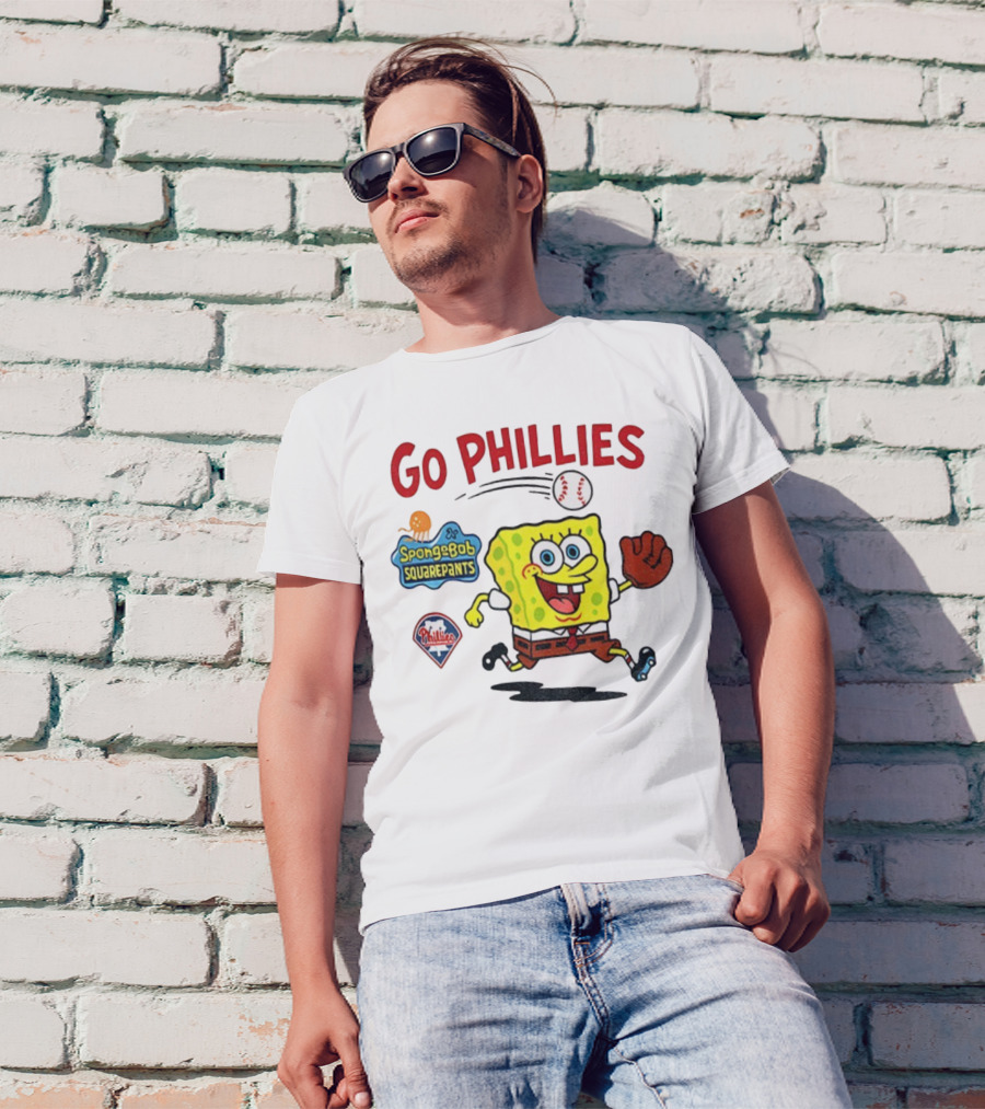 Go Phillies Spongebob Squarepants Philadelphia MLB Baseball 2025 T-Shirt