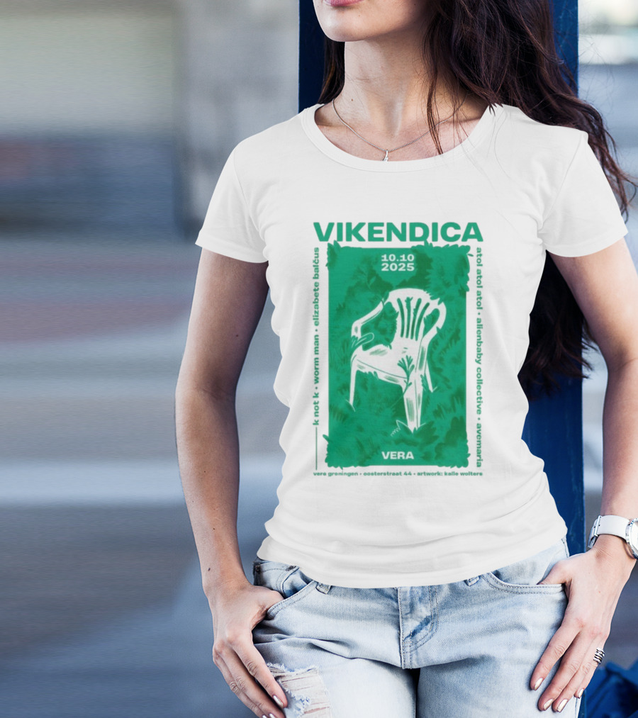 Vikendica 10.10.2025 Vera Chair Illustration In Greenery T-Shirt