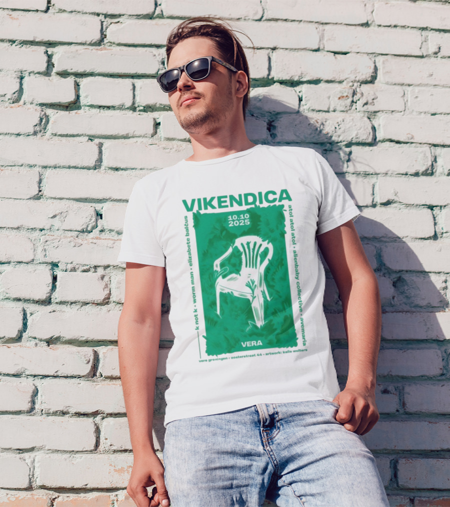Vikendica 10.10.2025 Vera Chair Illustration In Greenery T-Shirt