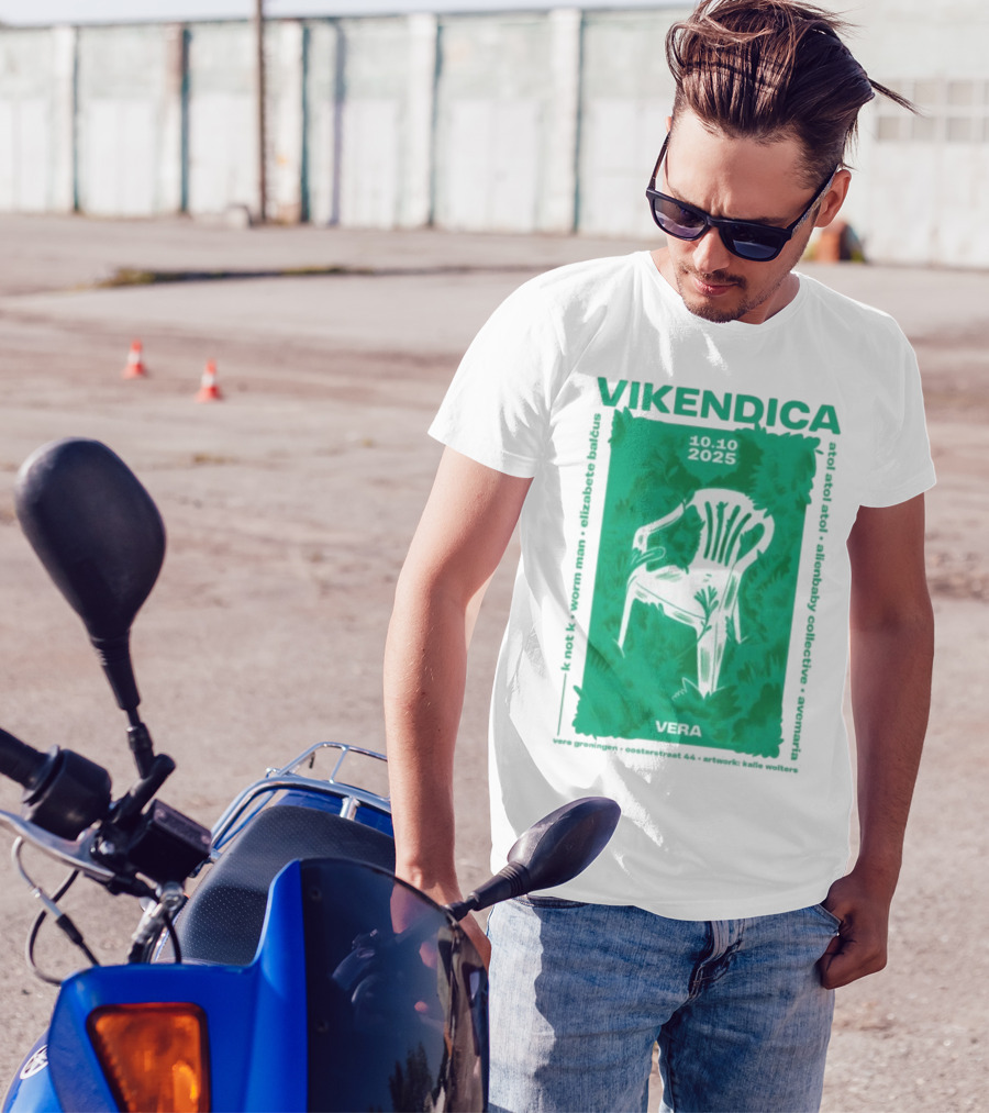 Vikendica 10.10.2025 Vera Chair Illustration In Greenery T-Shirt
